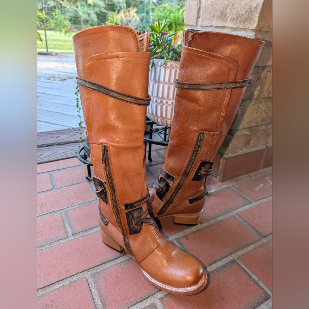 Freebird by Steven 'GIA' Mid Calf Boots TAN/CAMEL size 7 - Picture 10 of 11